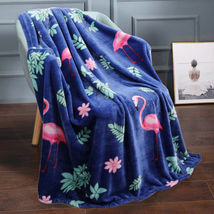 Flamingo Luxury Warm Soft Polar Fleece Throw Blanket Sofa Bed Throw - £25.55 GBP