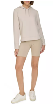 DKNY ClassicFit Long Sleeve Pullover Waffle Hoodie CREAM Women&#39;s Sz XL NWT - $396.19 MXN