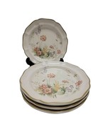 Mikasa Heritage Samantha F2017 Floral Lot Of 4 Salad Snack  Plates Lunch 8” - $572.22 MXN