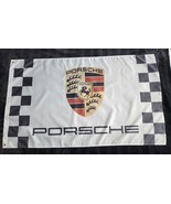 Porsche 911 Turbo, Flag Banner Garage Man Cave 3x5&#39; white &amp; Gold Crest - $54.86 CAD