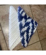 Handmade Set of 2 Crochet Cotton Dish/Wash Cloths 8.5x7.5 Inches - $9.90