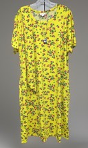 NWT LuLaRoe 2XL Bright Yellow Pink Green Dainty Floral Marly Pockets Sas... - $37.61