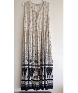 Vintage Boho Summer Dress Midi 2 Large Pockets Sleeveless Medium USA - £56.68 GBP