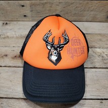 Black &amp; Orange Mesh Trucker Deer Hunter Buck Orange Hat Cap - $7.87