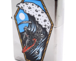 Surfing Grim Reaper Zippo Lighter Street Chrome Finish - £23.24 GBP