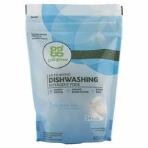 Grab Green Natural Dishwasher Detergent Pods, Fragrance Free, Organic En... - £14.21 GBP
