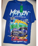 New Blue Shein EZWear w/paper tag Shirt-1984 Moment-Race Against Time-Speed - $346.32 MXN