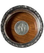 Antique Gorham Silverplate Wine Coaster Bottle Holder Turned Wood Mahoga... - $34.28 CAD