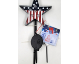 Holiday Living Metal Outdoor Solar Stake American USA Light Up Star 4th ... - $14.00