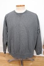 LL Bean L Gray Broken-In Distressed Pullover Crew Cotton Athletic Sweats... - $26.59