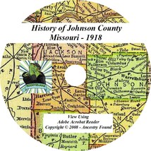 1918 History &amp; Genealogy of Johnson County Missouri MO - £4.67 GBP