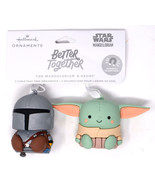 HALLMARK 3HCM2401 STAR WARS MANDALORIAN &amp; GROGU RESIN CHRISTMAS ORNAMENT... - £11.31 GBP