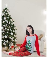 Little bety Women&#39;s Two-Piece Pajama Set - Christmas Trees - Size: 2XL - £9.17 GBP