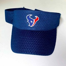 Houston Texans NFL Football Team Adjustable Visor Navy Blue Red Toro Bul... - £17.36 GBP