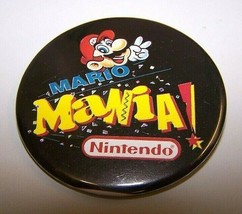 Vtg NEW Super MARIO MANIA Nintendo STORE PROMO Promotional BUTTON Badge ... - £16.62 GBP