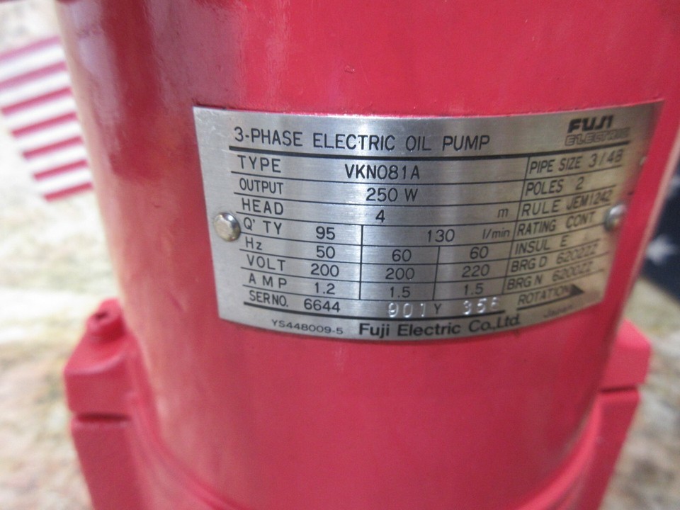 FUJI COOLANT PUMP VKN081A MATSUURA MC 510V EACH 1 Item image 3