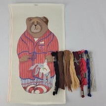 Handpainted Needlepoint Canvas Stuffed Animal Kit Bear Bunny Nursery 18 Ct Vtg - £23.93 GBP