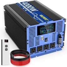 4000W Pure Sine Wave Power Inverters Dc 12V To Ac 110V 120V With Type-C ... - $362.99