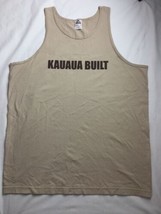 HAWAII T-SHIRT Alstyle Waikiki Men&#39;s Brown Tank Top Size XL Kauaua Built - $21.76