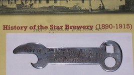Antique c1890 Pre-Prohibition STAR BREWERY Hop Gold Vancouver WA beer opener  - £78.68 GBP