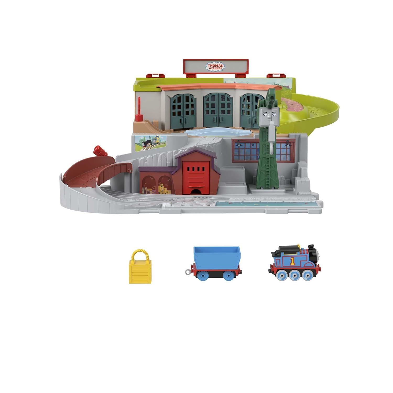 Thomas & Friends Sodor Take-Along Train Set, Portable Playset with Die Cast Thom