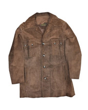 Vintage Schneidman Suede Leather Jacket Mens 56 S Brown Tadmor Western Duster - £57.19 GBP