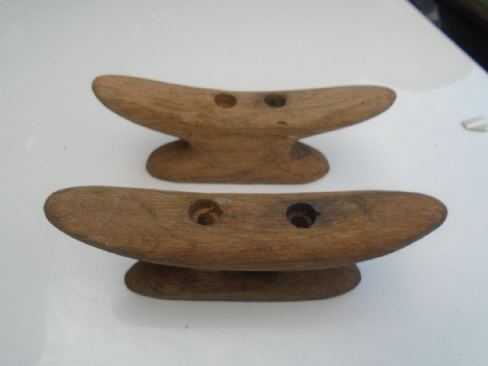 marine teak sailboat  cleat vintage - $34.64