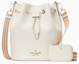 Kate Spade Rosie Bucket Bag Parchment White Leather Purse KA987 NWT $399... - $168.29