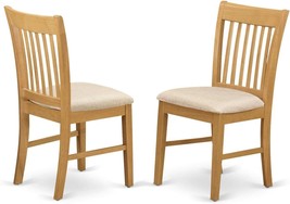 East West Furniture Nfc-Oak-C Dining Chairs, Cushion Seat - £135.73 GBP