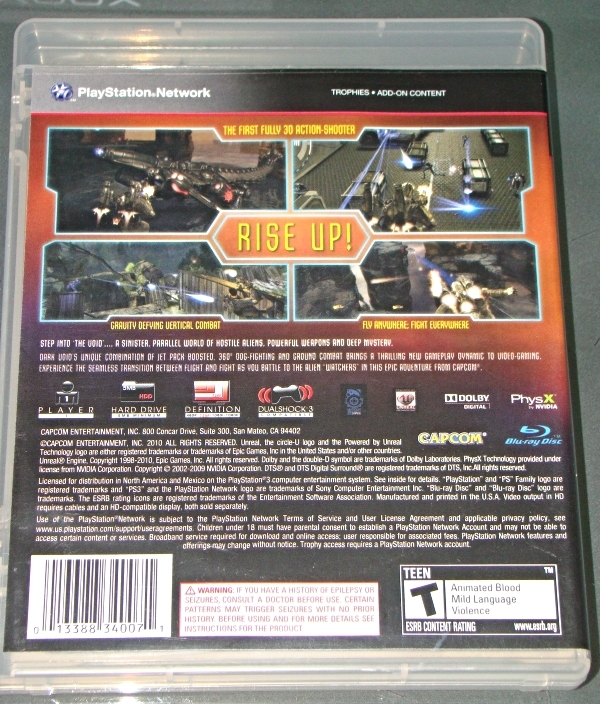 Playstation 3 - CAPCOM - DARK VOID (Complete with Instructions) - Video ...