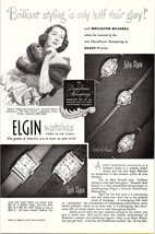 1949 Vintage Print Ad Lord &amp; Lady Elgin Watch, Rosalind Russell The Velvet Touch - £9.49 GBP