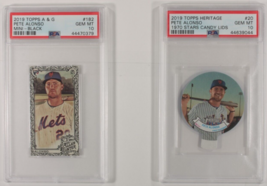 Lotto Di 2 CARTE Collezionabili PSA 10 Graded 2019 Topps Pete Alonso - $138.59