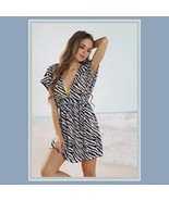 Summer Beach Wear Mini Swimsuit Cover-up Zebra  Dress - £21.53 GBP