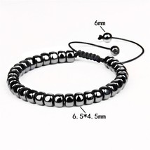 No-magnetic Black Hematite Bracelet For Women Healing Beads Bracelet Weight Loss - £14.01 GBP