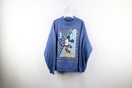 Vtg 90s Disney Womens XL Distressed Spell Out Mickey Mouse Crewneck Sweatshirt - £35.52 GBP