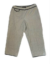Talbots Black And White Cotton Stretch Capri Pants, Size 8 - $15.00