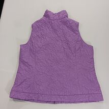 Christopher & Banks RN#63823 Women's Lavender Full-Zip Sleeveless Vest Size XL image 2