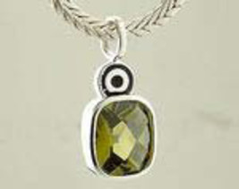 PET002 Sterling Silver Amber Stone Pendant - £19.65 GBP