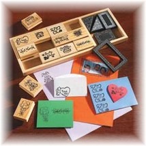 18 Pc Rubber Stamp Set~All Occassion~Brand New In Box - £11.14 GBP