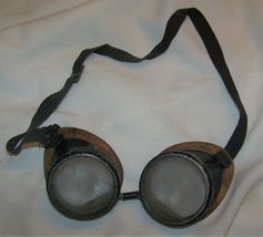 ANTIQUE MOTORCYCLE WELDING GOOGLES BAKELITE AND METAL CLEAR GLASS - $36.62