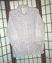 Vintage Kennington Funky Groovy Threads purple floral shirt blouse sz 13 - 14 - £9.39 GBP
