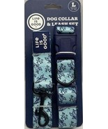 Life Is Good Large Dog Collar and Leash Set with Whales - $14.28