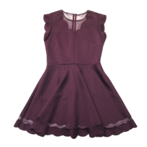 NWT Ted Baker Sharlot in Maroon Mesh Paneled Scallop Skater Dress 4 / US 12 $279 - £71.96 GBP