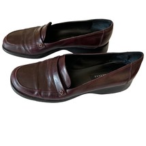 Sesto Meucci Womens Flat Shoes Plum Purple Sz 10 Leather Round Toe Slip On Italy - £19.45 GBP