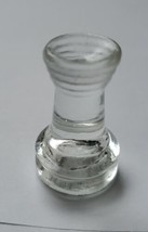 Glass Chess Replacement Piece Only ROOK Clear Glass 1.38&quot; tall .75&quot; wide - $12.44