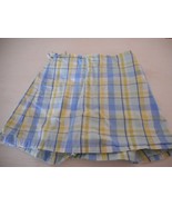 Green Blue White Plaid Gymboree Small (3 years) skort 100% cotton pull on - $7.19