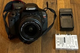 Canon EOS Rebel T3i/600D 18.0MP DSLR Camera 18-55 Lens Kit - Black - 2 Batteries - $222.75