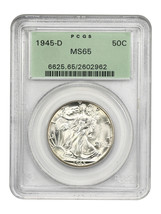 1945-D 50C PCGS MS65 (OGH) - $152.78