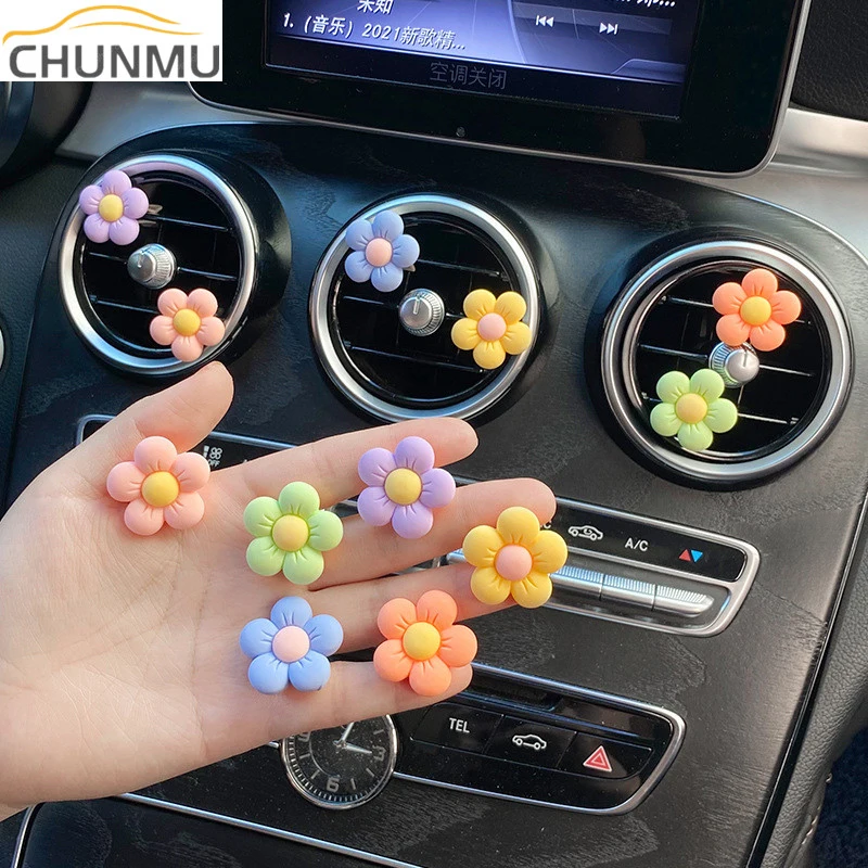 6PCS Car Styling Flower Aromatherapy Car Air Outlet Decoration Perfume Clip Auto - £8.67 GBP