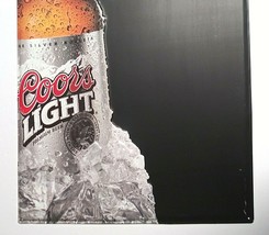Coors Light Beer Embossed Metal Tin Chalkboard Advertising Sign 23.5&quot;h 2000 - £63.94 GBP